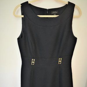 10 Tahari Blue dress with gold buckles